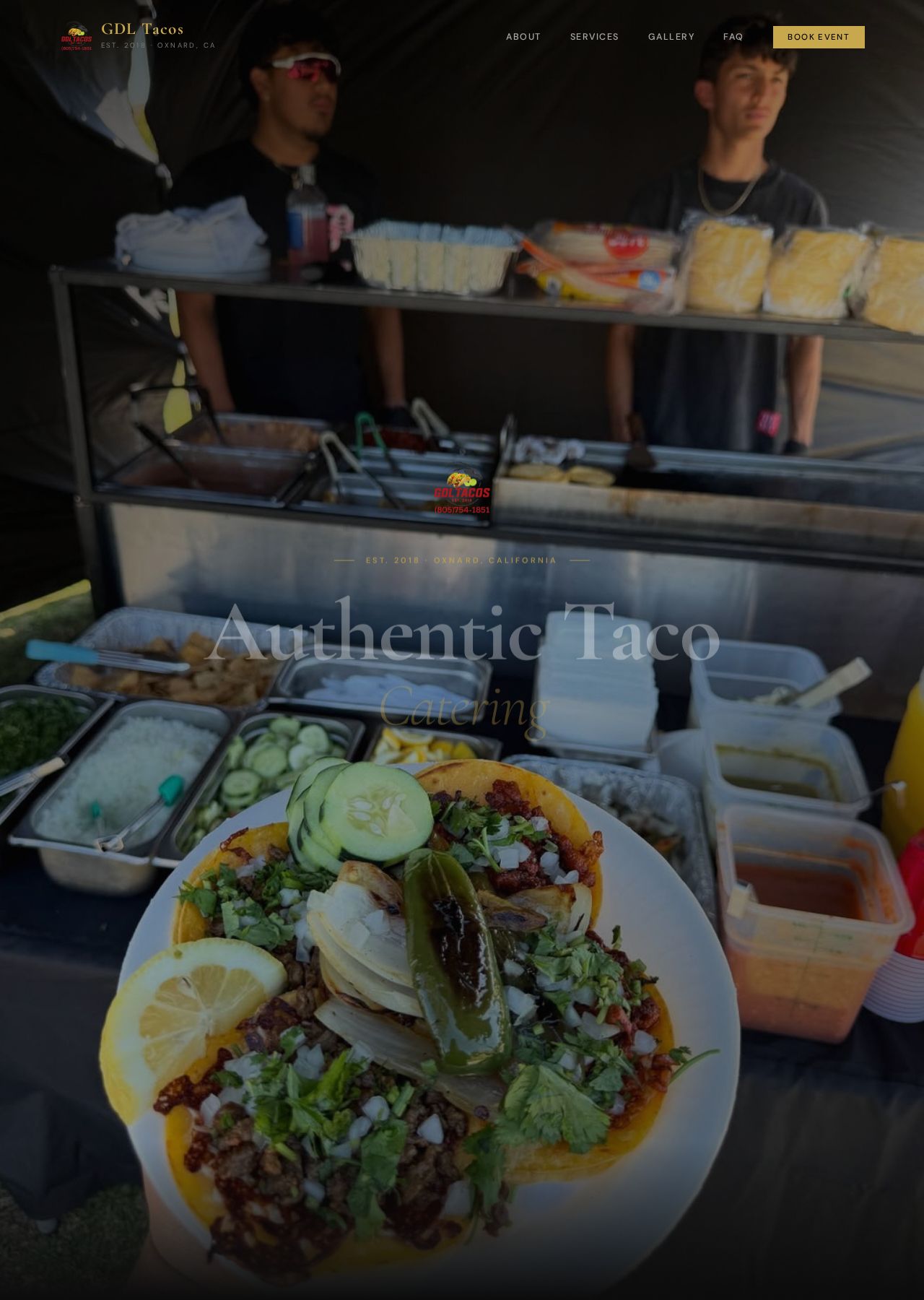 GDL Tacos website design mockup
